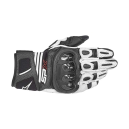 SPX Air Carbon V2 Motorcycle Gloves Black/White