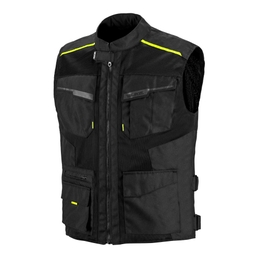 Airtour motorcycle vest Black/Fluo Yellow