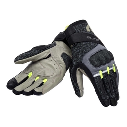 KNIT Air motorcycle gloves Black/Anthra/Yellow Fluo
